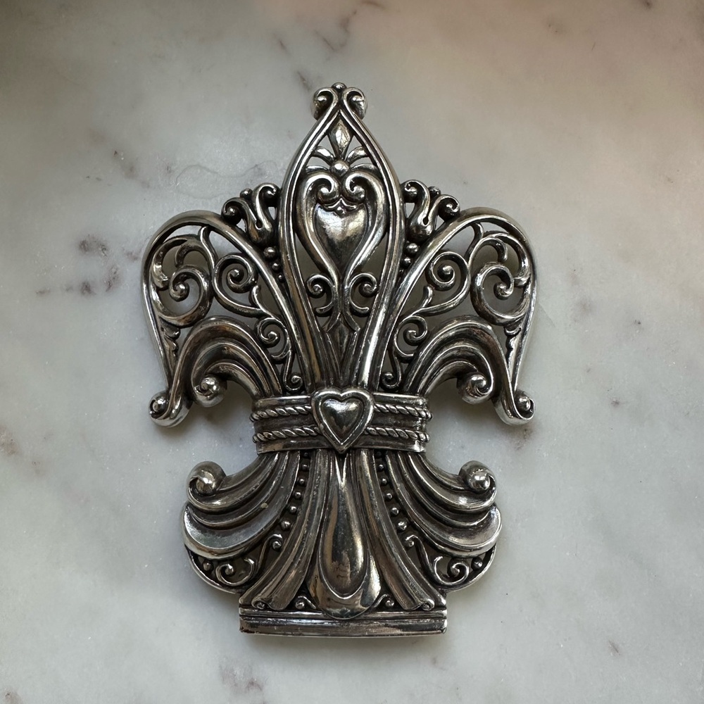 Brighton Fleur De Lis Silver Tone Nightlight Cover